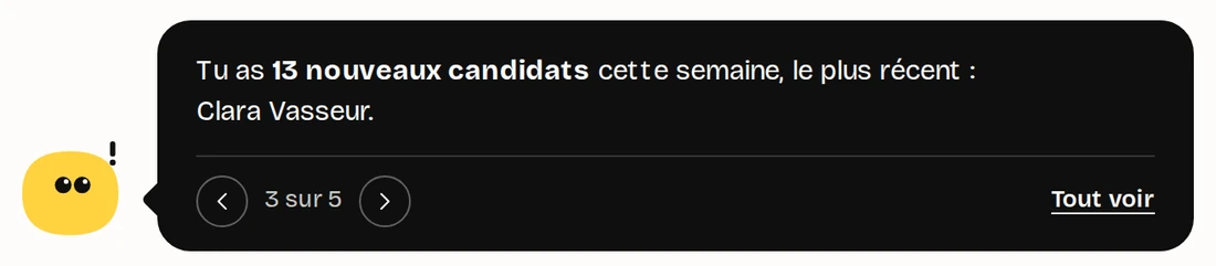 La mascotte d'ACALIZ : Tu as 13 nouveaux candidats cette semaine, le plus récent : Clara Vasseur